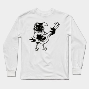 Raven Playing Guitar Long Sleeve T-Shirt